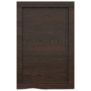 vidaXL Wall Shelf Dark Brown 40x60x(2-4) cm Treated Solid Wood Oak