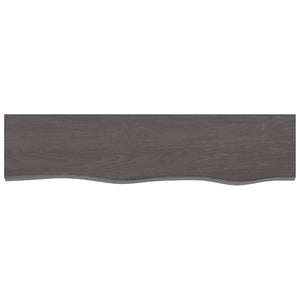 vidaXL Wall Shelf Dark Brown 80x20x2 cm Treated Solid Wood Oak