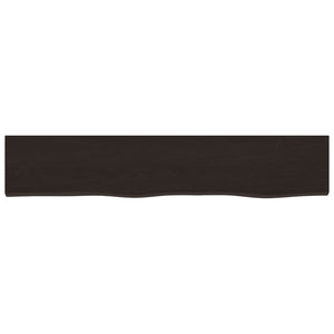 vidaXL Wall Shelf Dark Brown 100x20x6 cm Treated Solid Wood Oak