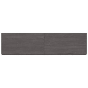 vidaXL Wall Shelf Dark Brown 220x60x(2-6) cm Treated Solid Wood Oak