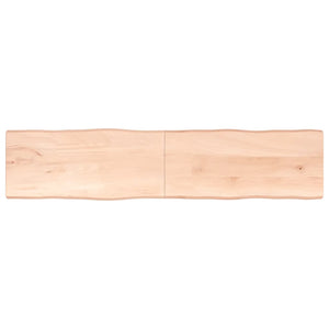 vidaXL Table Top 220x50x(2-4) cm Untreated Solid Wood Live Edge