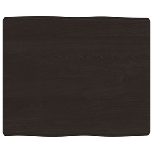 vidaXL Table Top Dark Brown 60x50x(2-6) cm Treated Solid Wood Live Edge