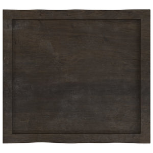 vidaXL Table Top Dark Brown 60x50x(2-6) cm Treated Solid Wood Live Edge