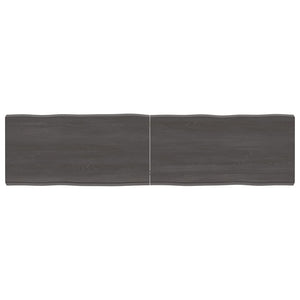 vidaXL Table Top Dark Brown 160x40x(2-6) cm Treated Solid Wood Live Edge