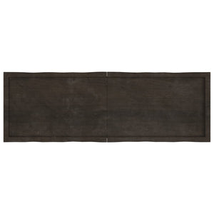 vidaXL Table Top Dark Brown 160x50x(2-6) cm Treated Solid Wood Live Edge