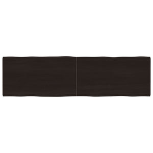 vidaXL Table Top Dark Brown 180x50x(2-4) cm Treated Solid Wood Live Edge