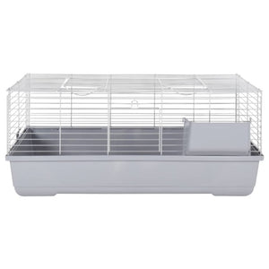 vidaXL Small Animal Cage Grey 100x53x46 cm Polypropylene and Metal