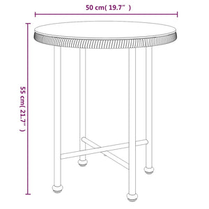 vidaXL 3 Piece Garden Dining Set Black Poly Rattan