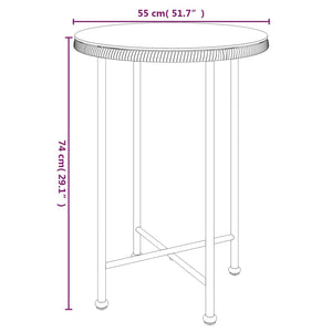 vidaXL 3 Piece Garden Dining Set Black Poly Rattan