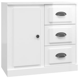 vidaXL Sideboards 2 pcs High Gloss White Engineered Wood