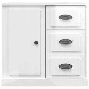 vidaXL Sideboards 2 pcs High Gloss White Engineered Wood