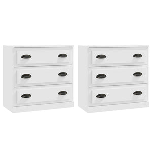 vidaXL Sideboards 2 pcs White Engineered Wood