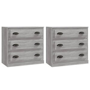 vidaXL Sideboards 2 pcs Grey Sonoma Engineered Wood