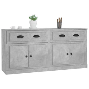 vidaXL Sideboards 2 pcs Concrete Grey Engineered Wood