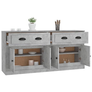 vidaXL Sideboards 2 pcs Concrete Grey Engineered Wood