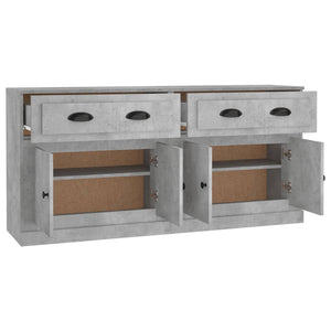 vidaXL Sideboards 2 pcs Concrete Grey Engineered Wood