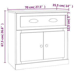 vidaXL Sideboards 2 pcs Concrete Grey Engineered Wood