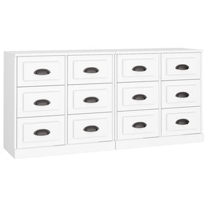 vidaXL Sideboards 2 pcs White Engineered Wood