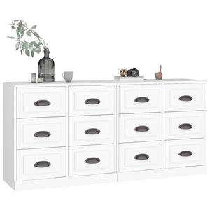 vidaXL Sideboards 2 pcs White Engineered Wood