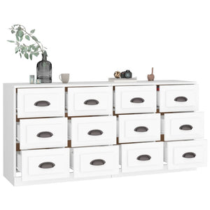 vidaXL Sideboards 2 pcs White Engineered Wood