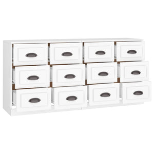 vidaXL Sideboards 2 pcs White Engineered Wood