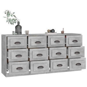 vidaXL Sideboards 2 pcs Concrete Grey Engineered Wood