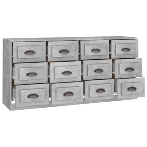 vidaXL Sideboards 2 pcs Concrete Grey Engineered Wood