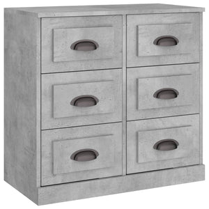 vidaXL Sideboards 2 pcs Concrete Grey Engineered Wood