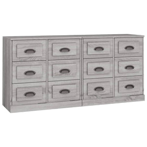 vidaXL Sideboards 2 pcs Grey Sonoma Engineered Wood