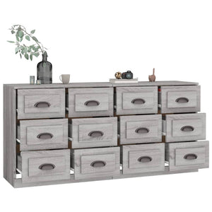 vidaXL Sideboards 2 pcs Grey Sonoma Engineered Wood