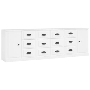 vidaXL Sideboards 3 pcs White Engineered Wood