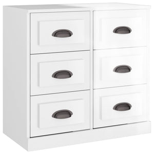 vidaXL Sideboards 3 pcs High Gloss White Engineered Wood