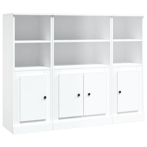 vidaXL Highboards 3 pcs White Engineered Wood