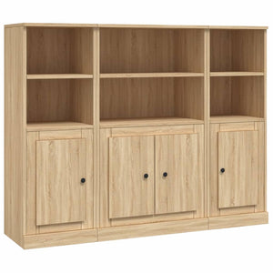 vidaXL Highboards 3 pcs Sonoma Oak Engineered Wood