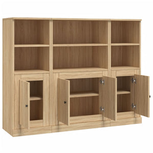 vidaXL Highboards 3 pcs Sonoma Oak Engineered Wood