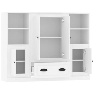 vidaXL Highboards 3 pcs White Engineered Wood