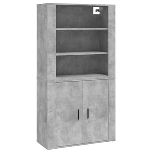 vidaXL Highboard Concrete Grey Engineered Wood