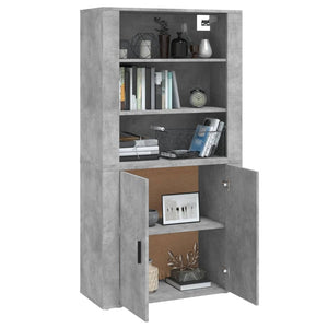 vidaXL Highboard Concrete Grey Engineered Wood