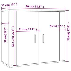 vidaXL Highboard Concrete Grey Engineered Wood