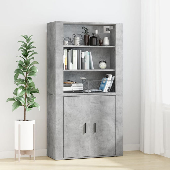 vidaXL Highboard Concrete Grey Engineered Wood