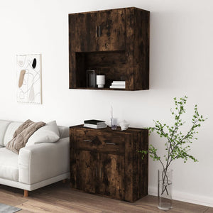 vidaXL Highboard Smoked Oak Engineered Wood