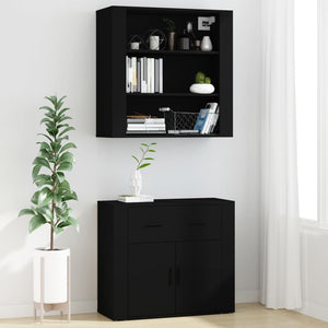 vidaXL Highboard Black Engineered Wood