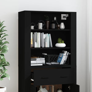 vidaXL Highboard Black Engineered Wood