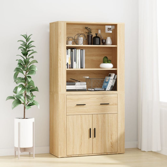 vidaXL Highboard Sonoma Oak Engineered Wood