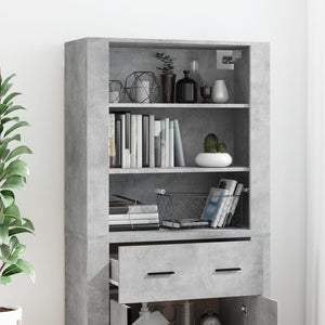 vidaXL Highboard Concrete Grey Engineered Wood