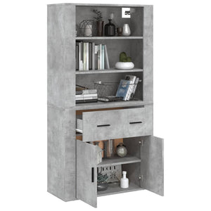 vidaXL Highboard Concrete Grey Engineered Wood