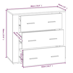 vidaXL Highboard White Engineered Wood