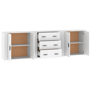 vidaXL Sideboards 3 pcs White Engineered Wood