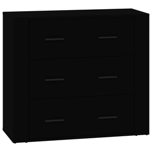 vidaXL Sideboards 3 pcs Black Engineered Wood