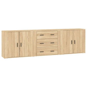 vidaXL Sideboards 3 pcs Sonoma Oak Engineered Wood